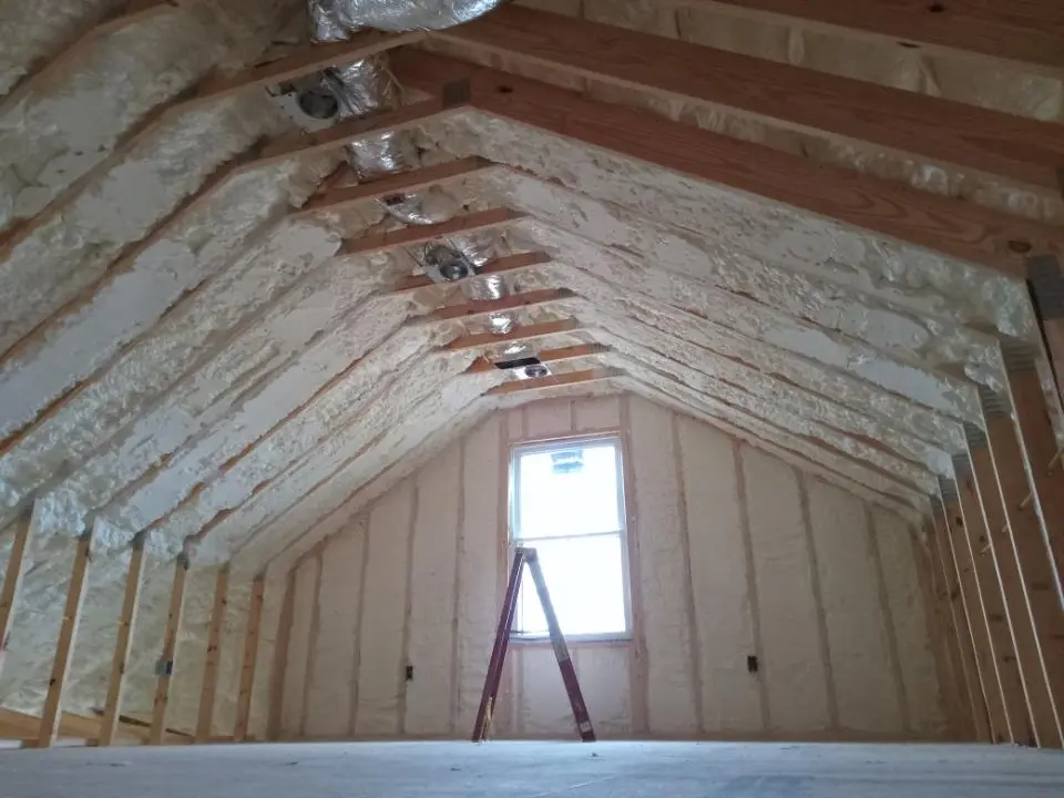Spray foam roofing application for Crawl Space Insulation project in Red Oak